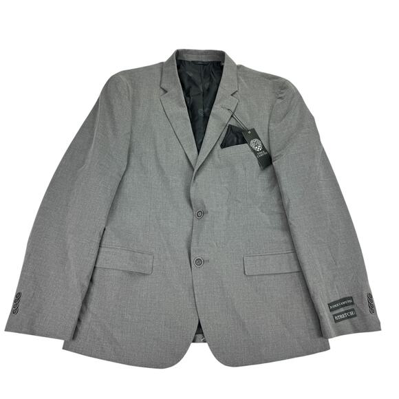 Vince Camuto Mens Slim Fit Super Stretch Solid Suit Jacket Gray 42S - Picture 1 of 5